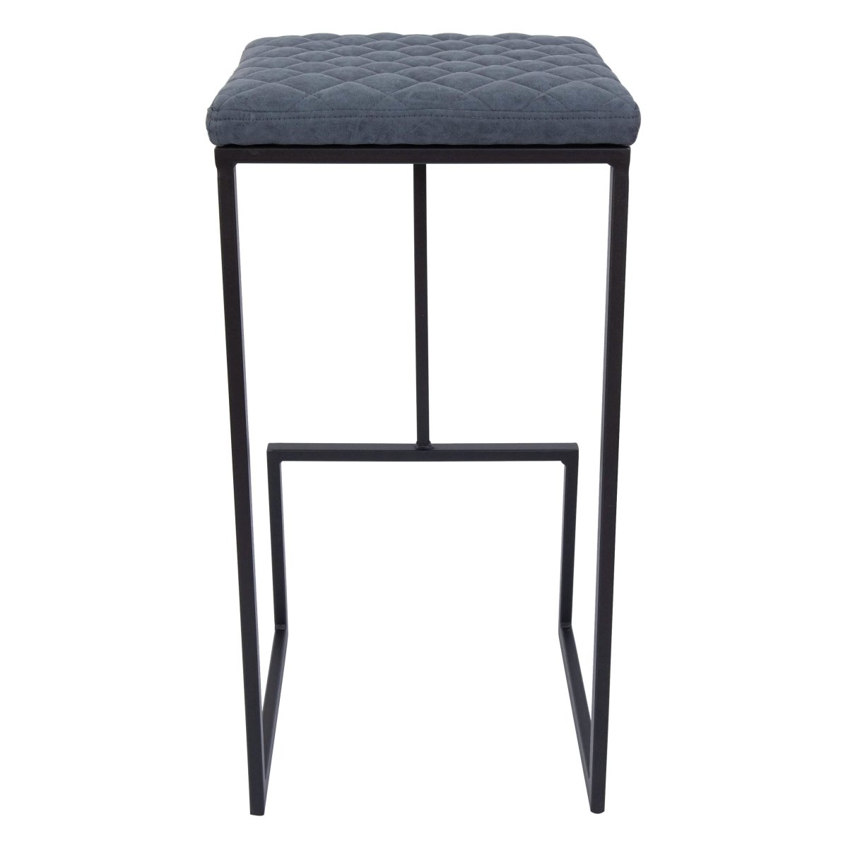 Quincy Quilted Stitched Leather Bar Stools With Gold/Black Metal Frame