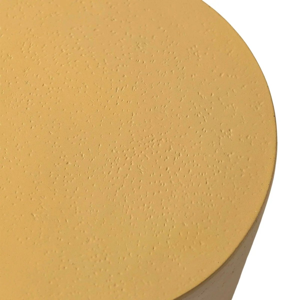 Ramble 14" Wide Round Side Table – Modern Fiberstone Accent End Table for Indoor Outdoor Beige Side Table Leisuremod