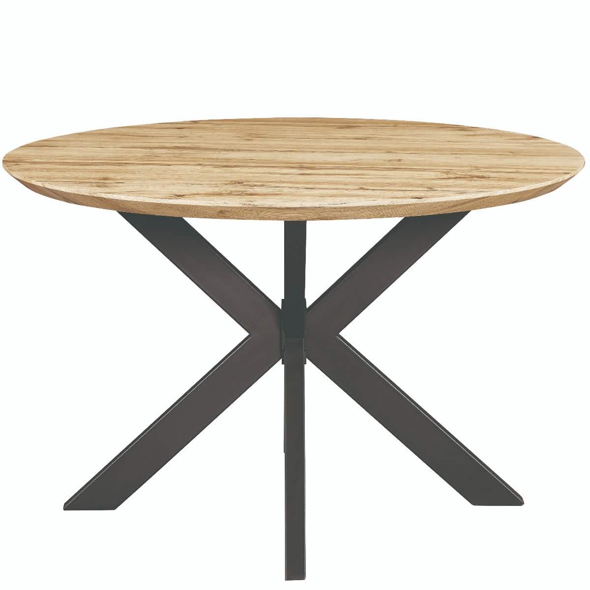 Ravenna 47" Round MDF Wood Dining Table With Modern Metal Base