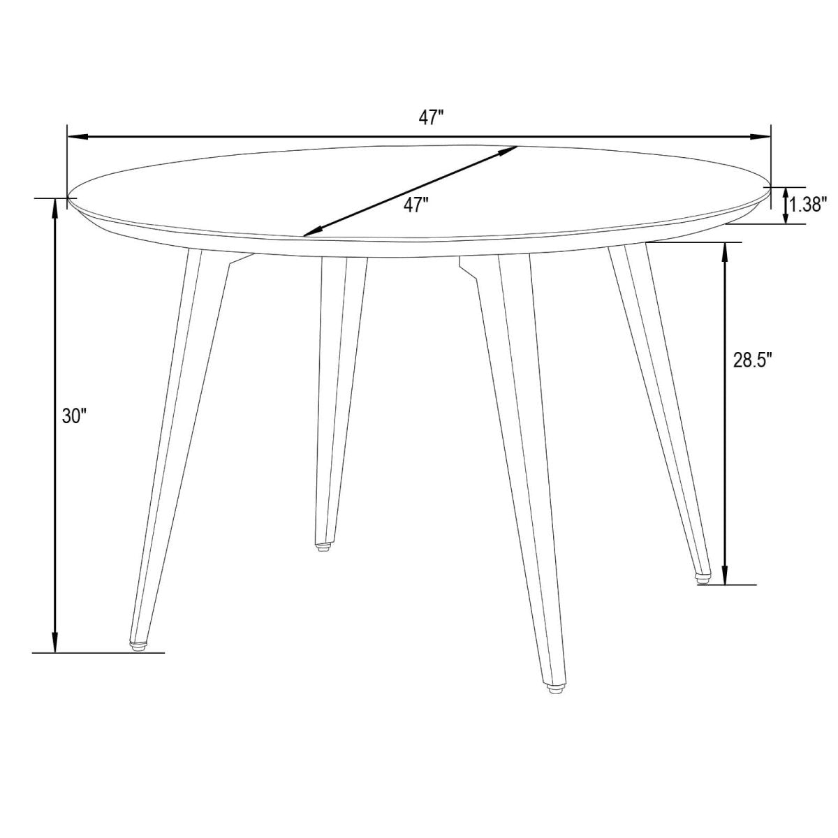 Ravenna 5 - Piece Dining Set: 4 Stackable Plastic Chairs & Round Wood Table, Metal Base