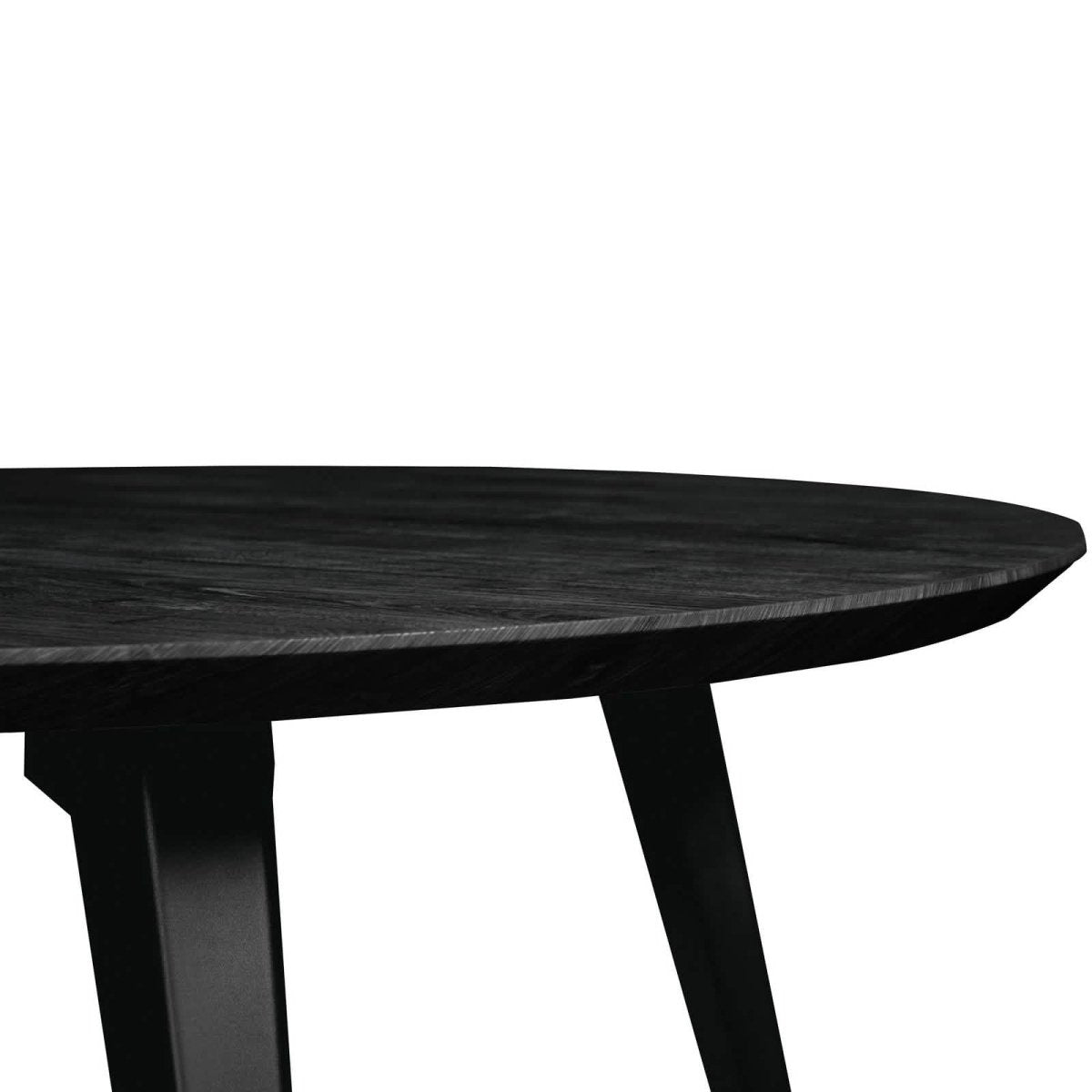 Ravenna 5 - Piece Dining Set: 4 Stackable Plastic Chairs & Round Wood Table, Metal Base