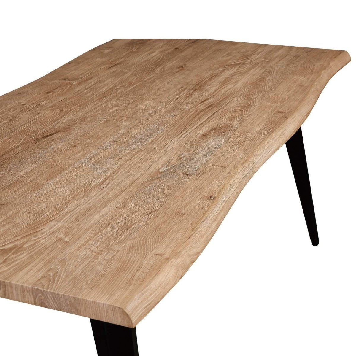 Ravenna 63" Rectangular Dining Table With MDF Tabletop and Metal Legs