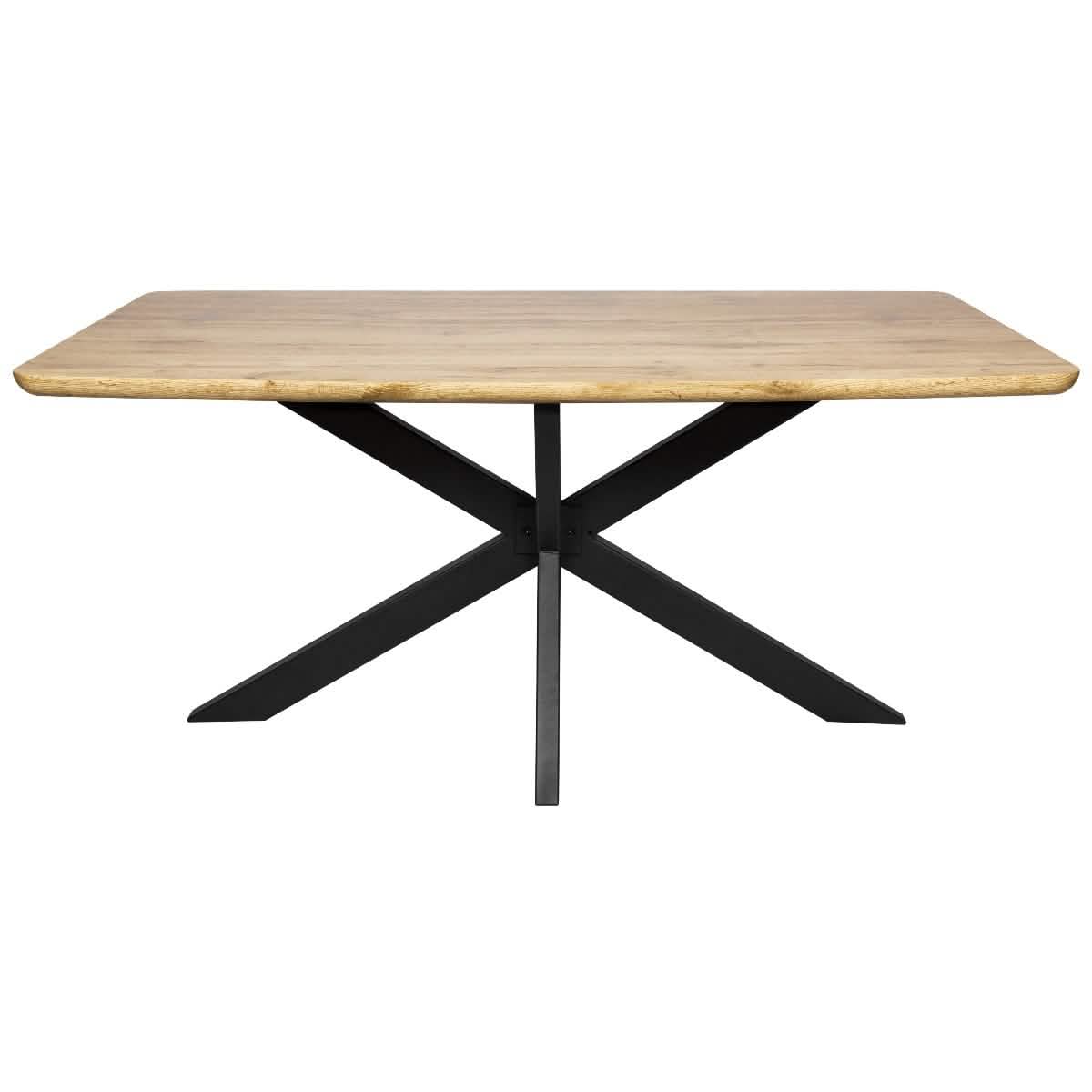 Ravenna 63" Wood Dining Table With Modern Metal Base