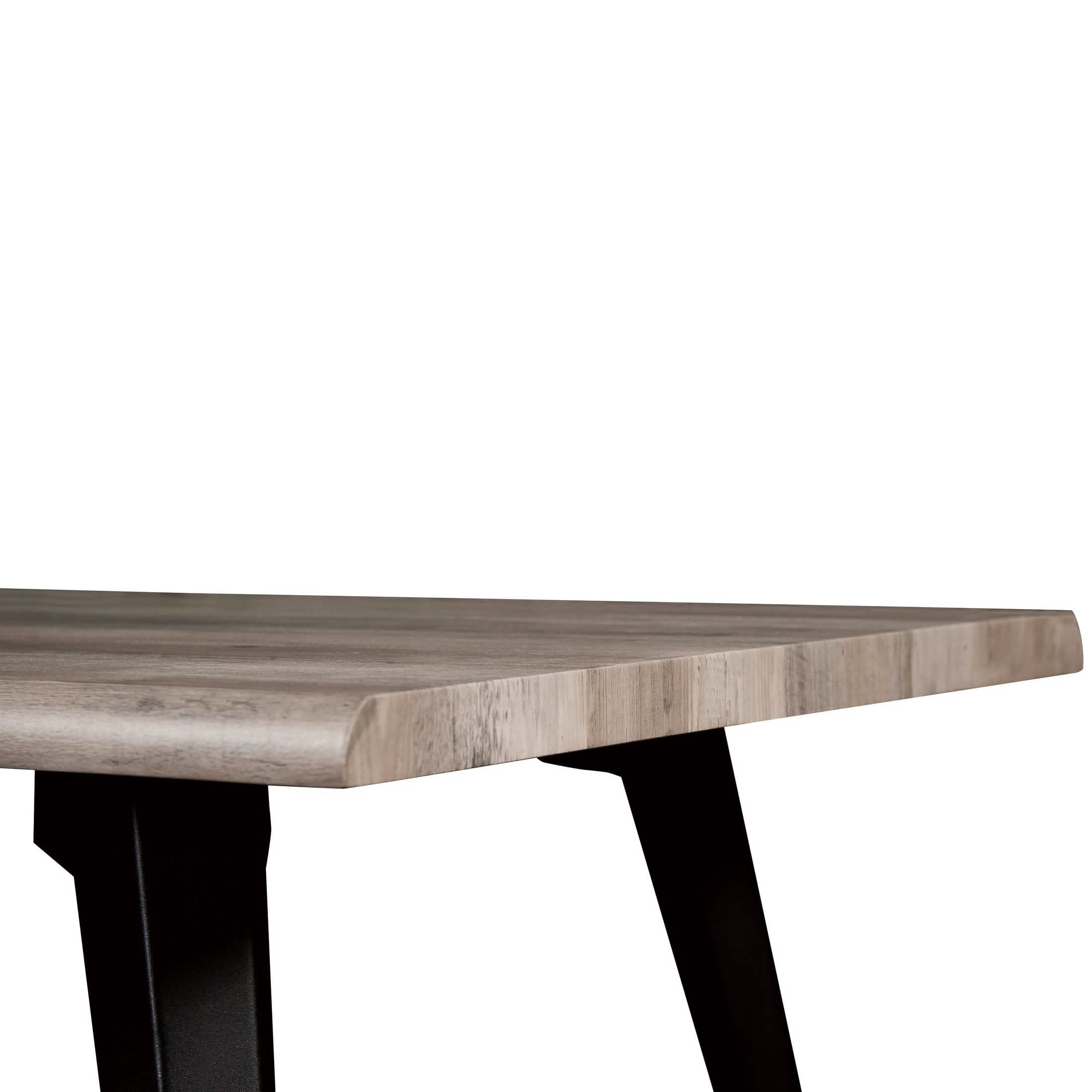 Ravenna 7-Piece Dining Set with 63” Rectangular Table and 6-Piece Velvet Arm Chairs Dining Set Leisuremod