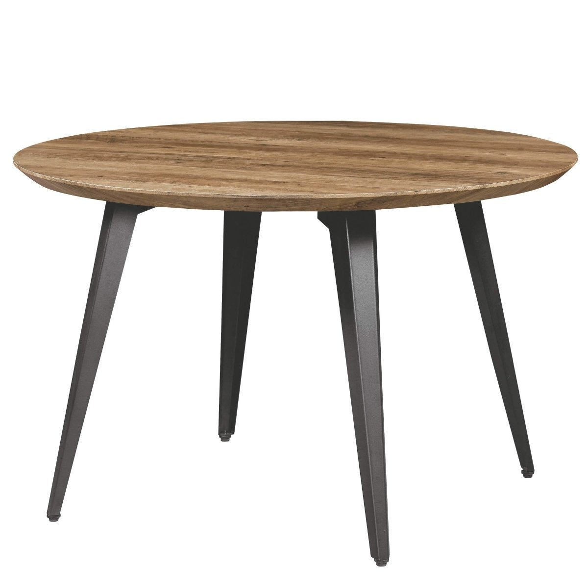 Ravenna Modern Round Wood 47" Dining Table With Metal Legs