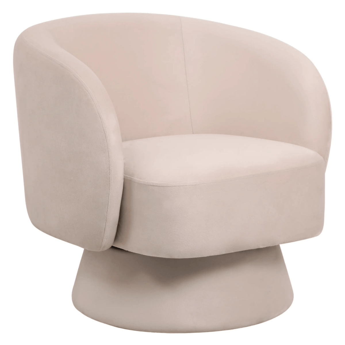 Raze Accent Chair Upholstered in Boucle/Linen/Velvet Armchair with Removable Round Base