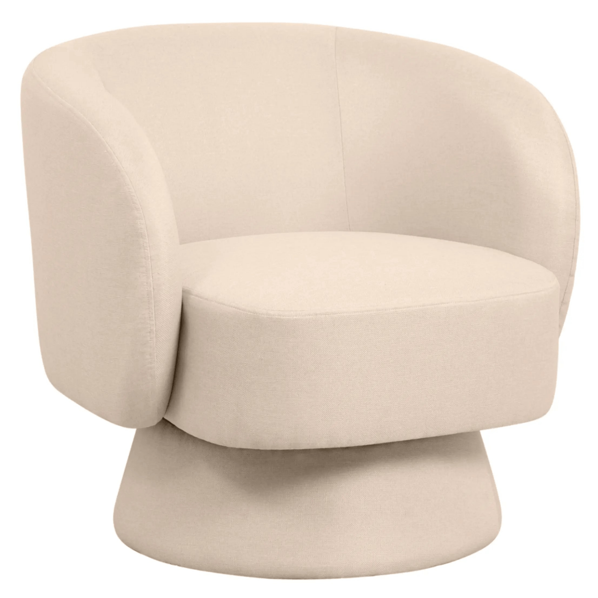 Raze Accent Chair Upholstered in Boucle/Linen/Velvet Armchair with Removable Round Base