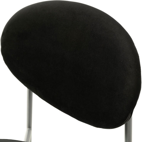 Euston Modern Velvet Dining Kitchen Side Chair with Powder Coated Grey Steel Frame, Set of 4
