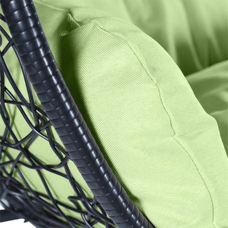 Recluse Modern Outdoor Egg Swing Chair Black/Brown/Grey Frame in Teardrop Design with ES57 Cushion