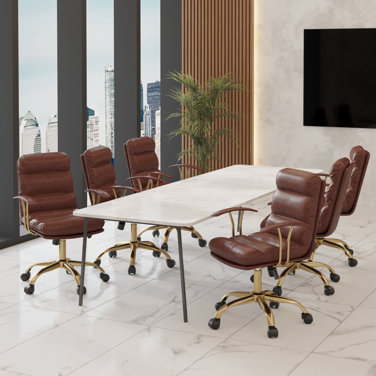 Regina Modern Leather Adjustable Conference Office Chair