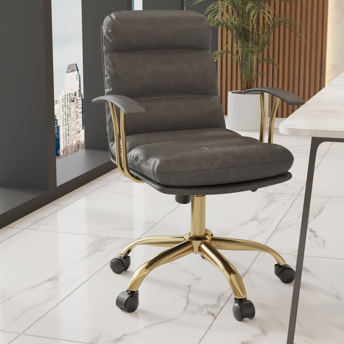 Regina Modern Leather Adjustable Conference Office Chair