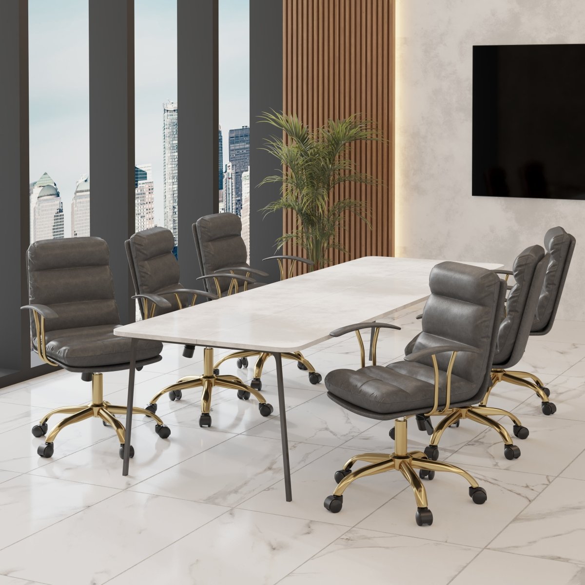 Regina Modern Leather Adjustable Conference Office Chair