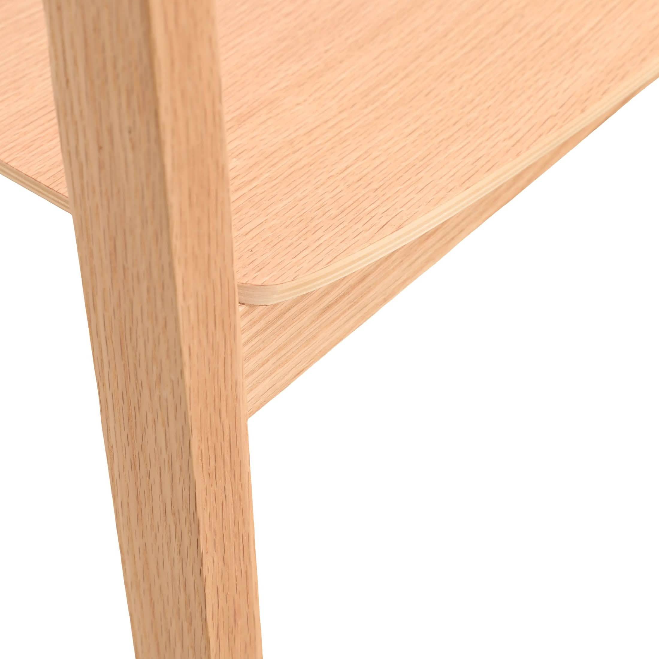 Rivo Dining Chairs in Sturdy Oak Wood with Open Back Design and Armrests Set of 2