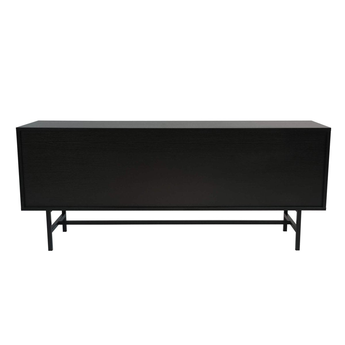 Rochester Modern Rectangular TV Stand: Enclosed Storage & Powder - Coated Iron Legs