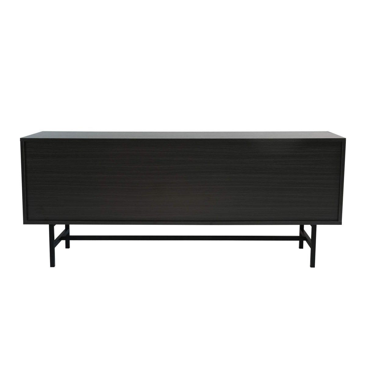 Rochester Modern Rectangular TV Stand: Enclosed Storage & Powder - Coated Iron Legs