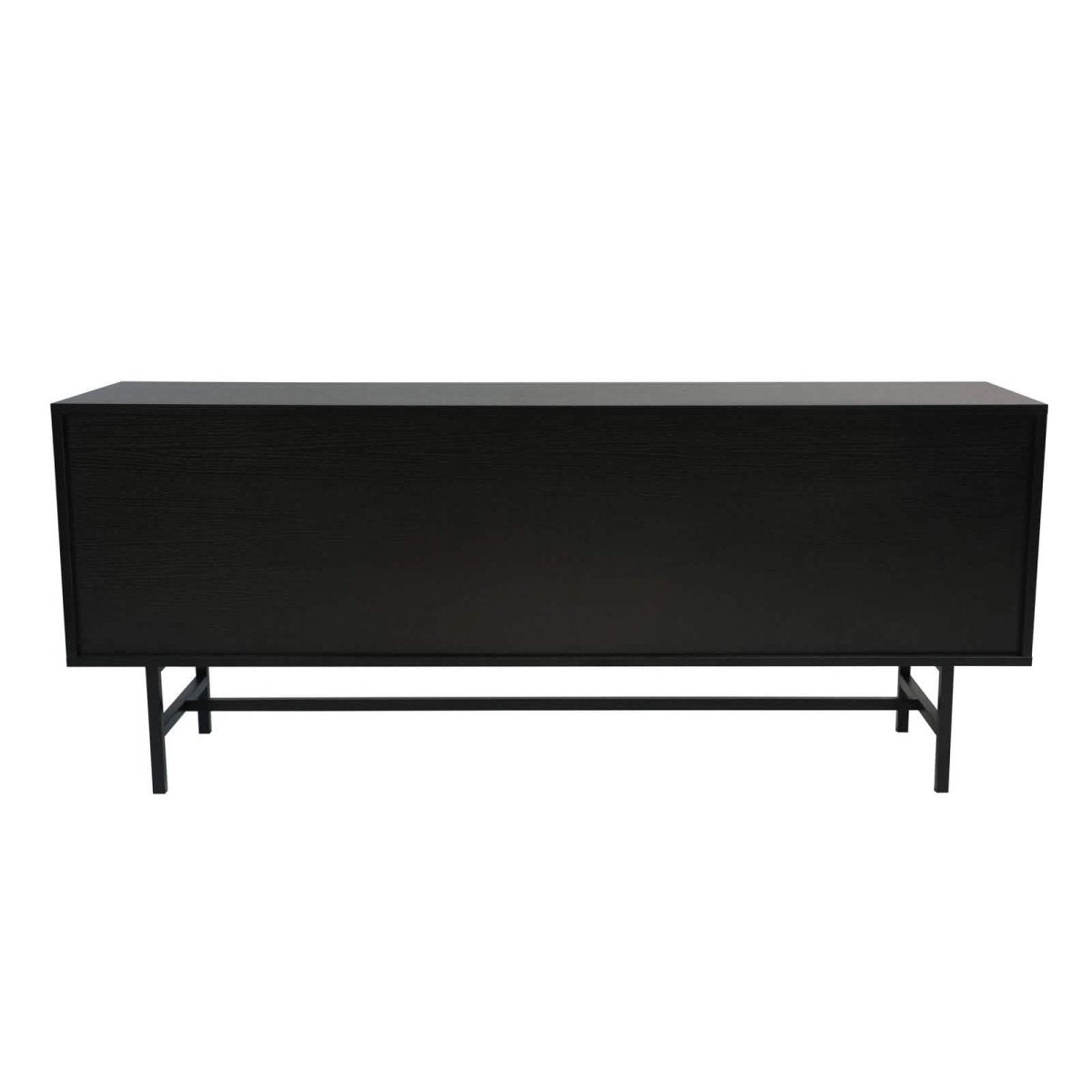 Rochester Modern Rectangular TV Stand: Enclosed Storage & Powder - Coated Iron Legs