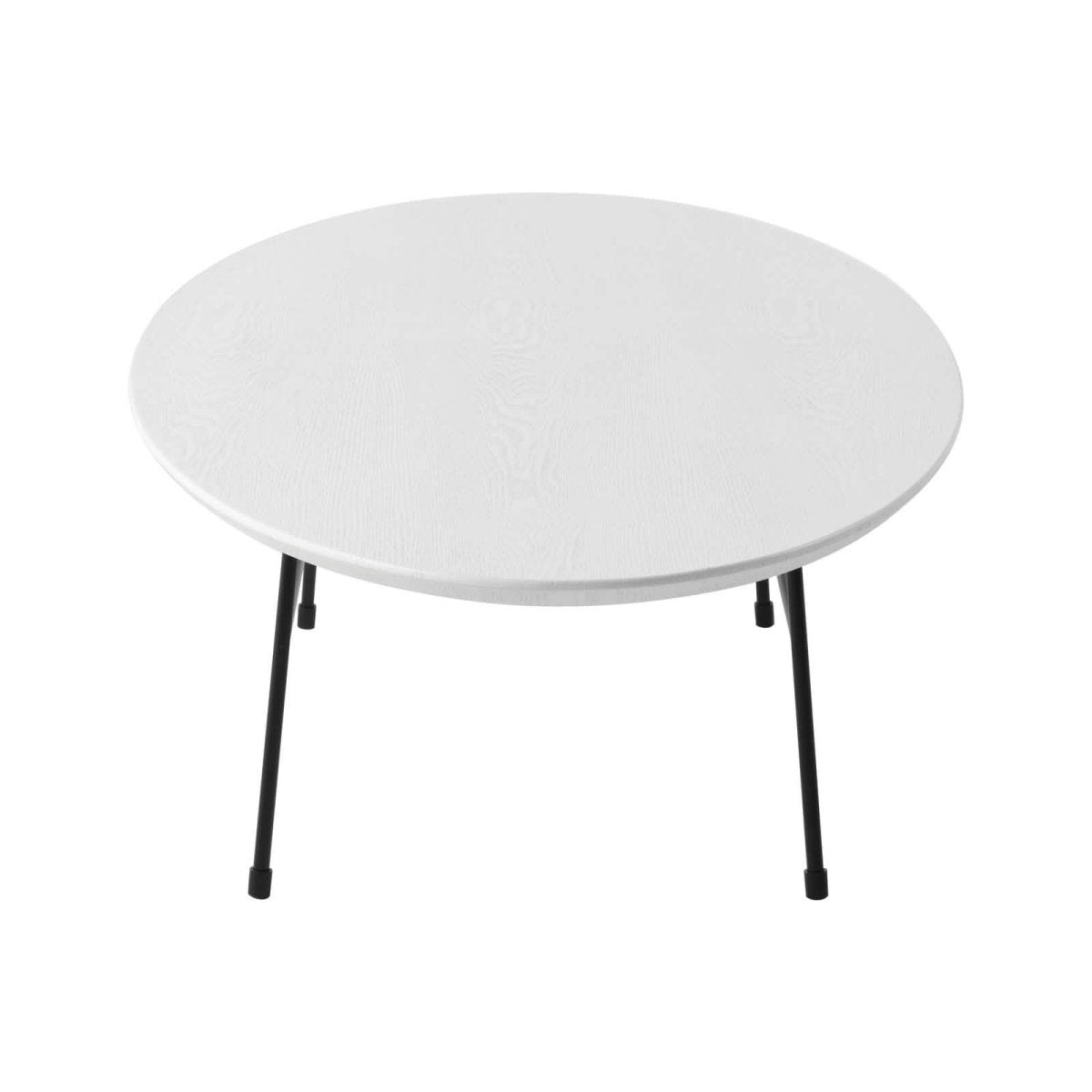 Rossmore Oval Coffee Table with MDF Wood Tabletop in Black/White Steel Frame