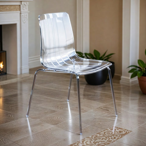 Ralph Dining Chair in Clear Set of 4