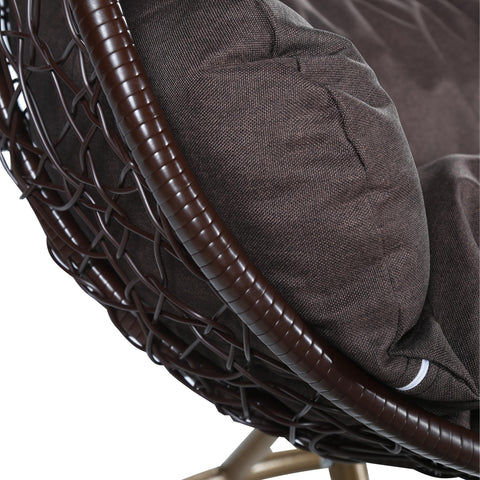 Recluse Two-Person Seater Hanging Egg Swing Chair with Teardrop Design