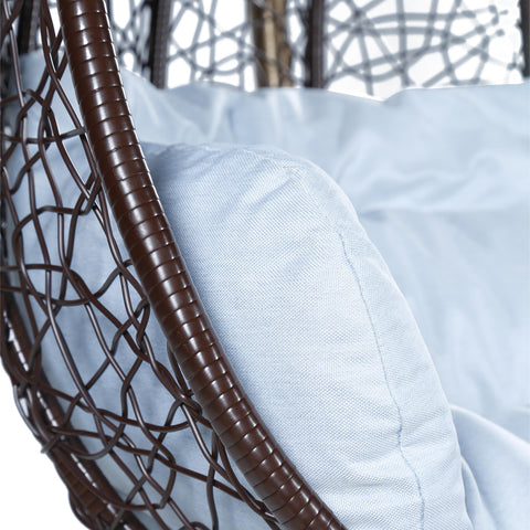 Recluse Two-Person Seater Hanging Egg Swing Chair with Teardrop Design