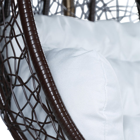 Recluse Two-Person Seater Hanging Egg Swing Chair with Teardrop Design