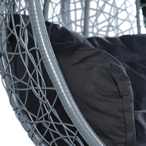 Recluse Two-Person Seater Hanging Egg Swing Chair with Teardrop Design