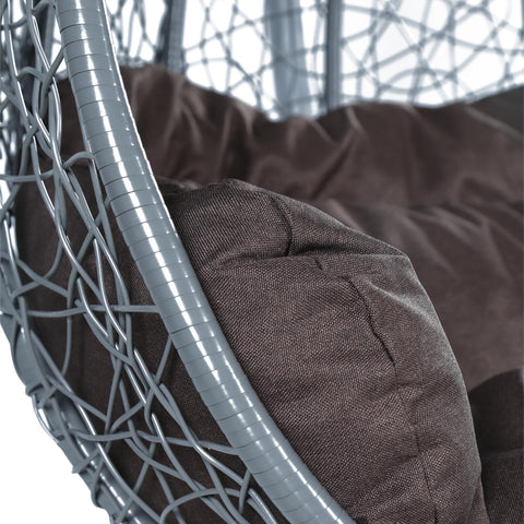 Recluse Two-Person Seater Hanging Egg Swing Chair with Teardrop Design