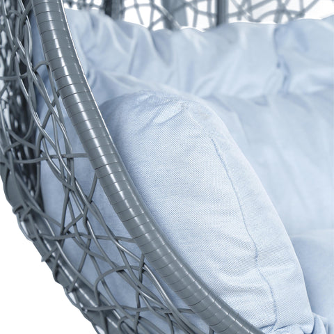 Recluse Two-Person Seater Hanging Egg Swing Chair with Teardrop Design