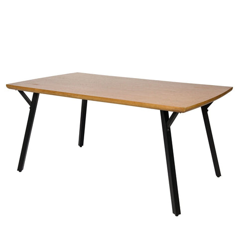 Ravenna 63" Rectangular Dining Table With MDF Tabletop and Metal Y-Shaped Joint Legs