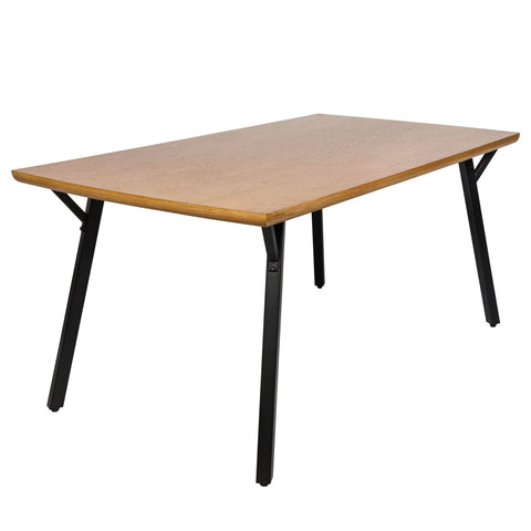 Ravenna 63" Rectangular Dining Table With MDF Tabletop and Metal Y-Shaped Joint Legs