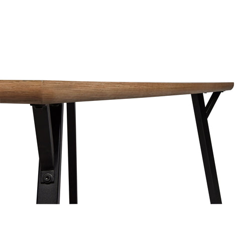 Ravenna 63" Rectangular Dining Table With MDF Tabletop and Metal Y-Shaped Joint Legs