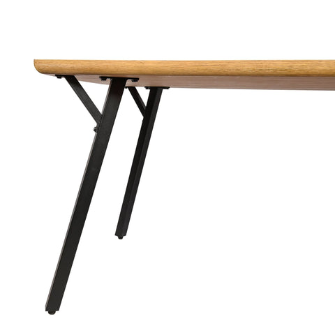 Ravenna 63" Rectangular Dining Table With MDF Tabletop and Metal Y-Shaped Joint Legs