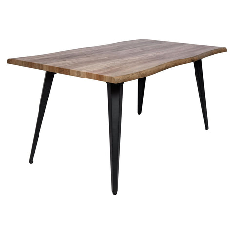 Ravenna 63" Rectangular Dining Table With MDF Tabletop and Metal Legs