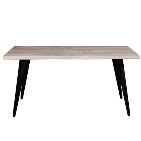 Ravenna 63" Rectangular Dining Table With MDF Tabletop and Metal Legs