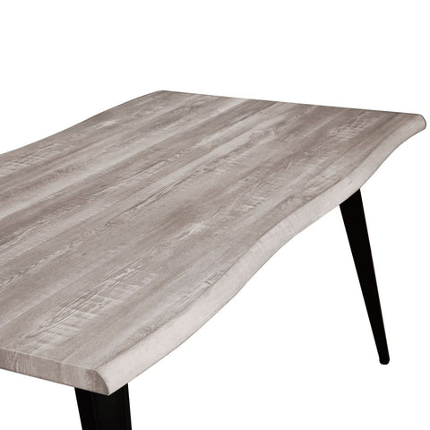 Ravenna 63" Rectangular Dining Table With MDF Tabletop and Metal Legs
