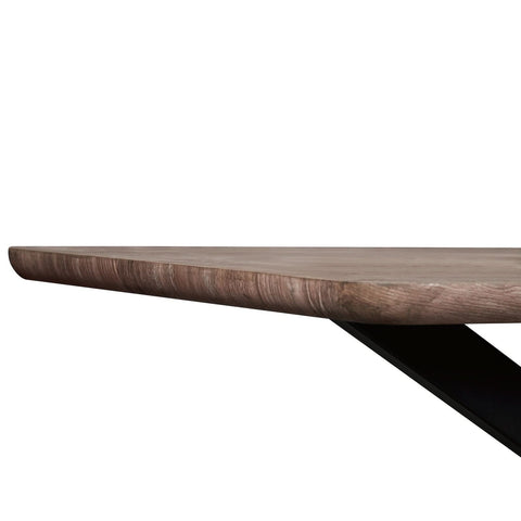 Ravenna 63" Wood Dining Table With Modern Metal Base