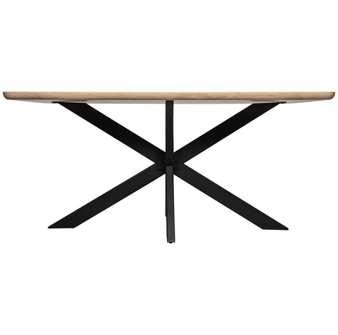 Ravenna 63" Wood Dining Table With Modern Metal Base