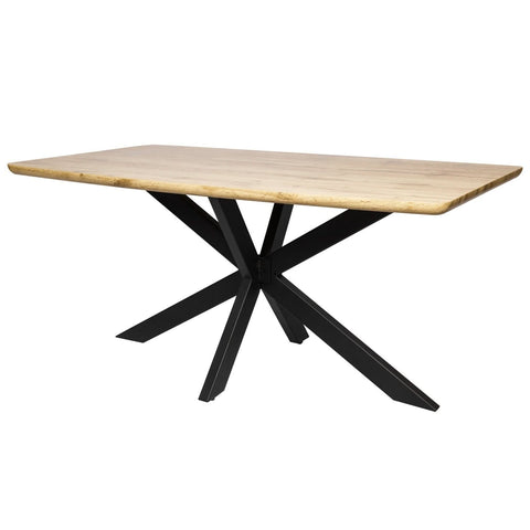Ravenna 63" Wood Dining Table With Modern Metal Base