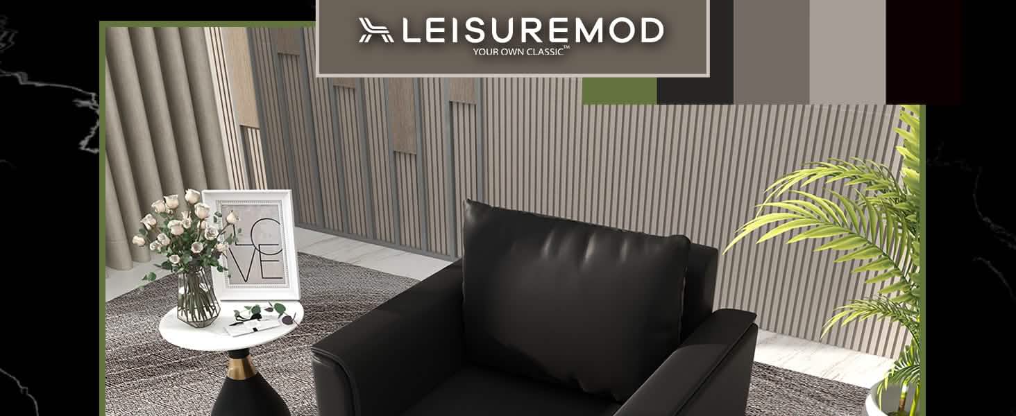 Rusk Leather Single - Seater Sofa with Stainless Steel Legs and Removable Cushions