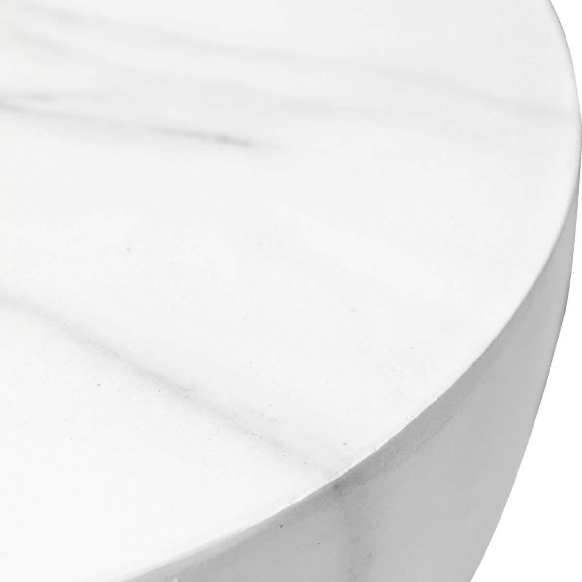Sage Minimalist Side Table in Fiberstone Hourglass Design Accent Table