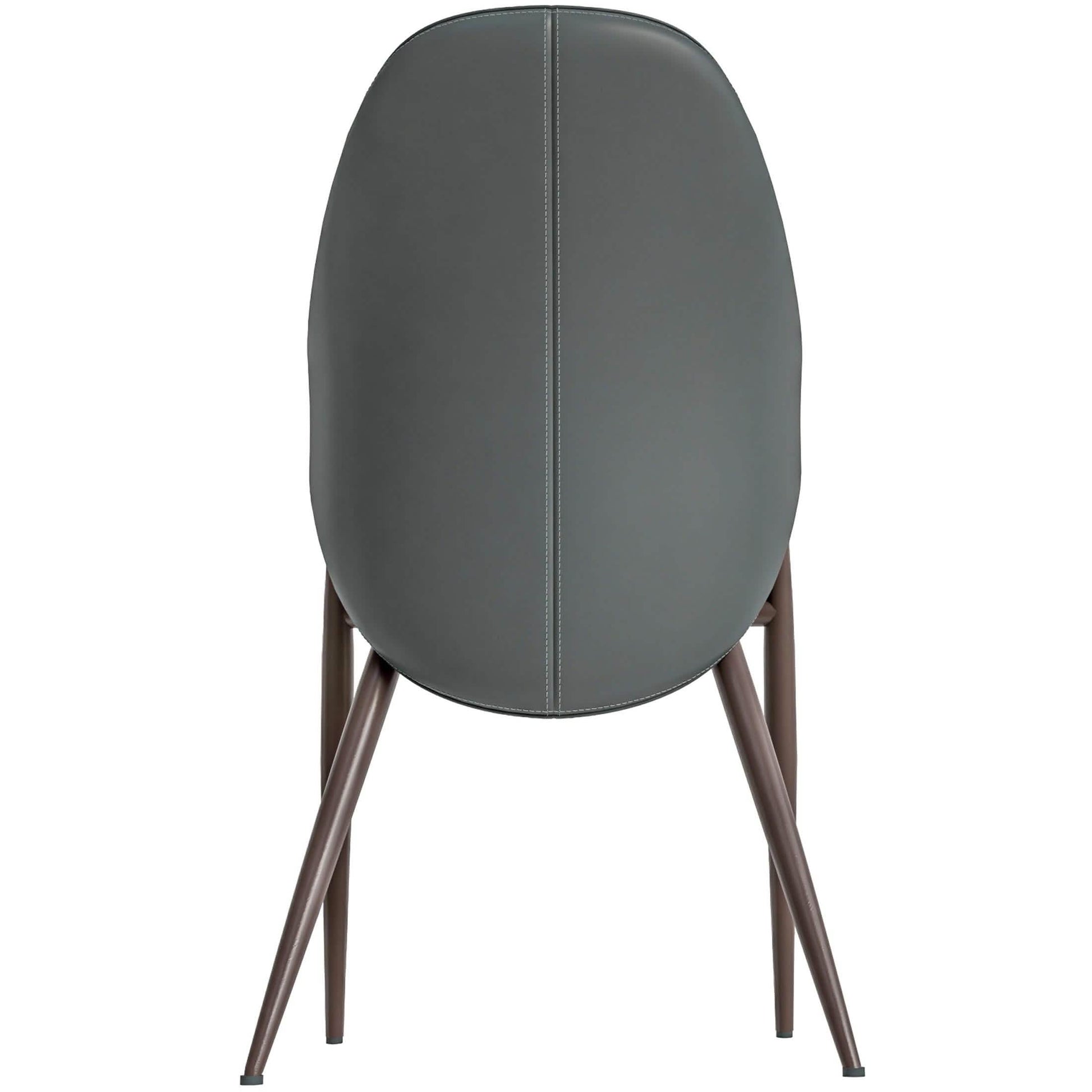 Sante Upholstered PU Leather Dining Chair with Iron Legs Set of 2