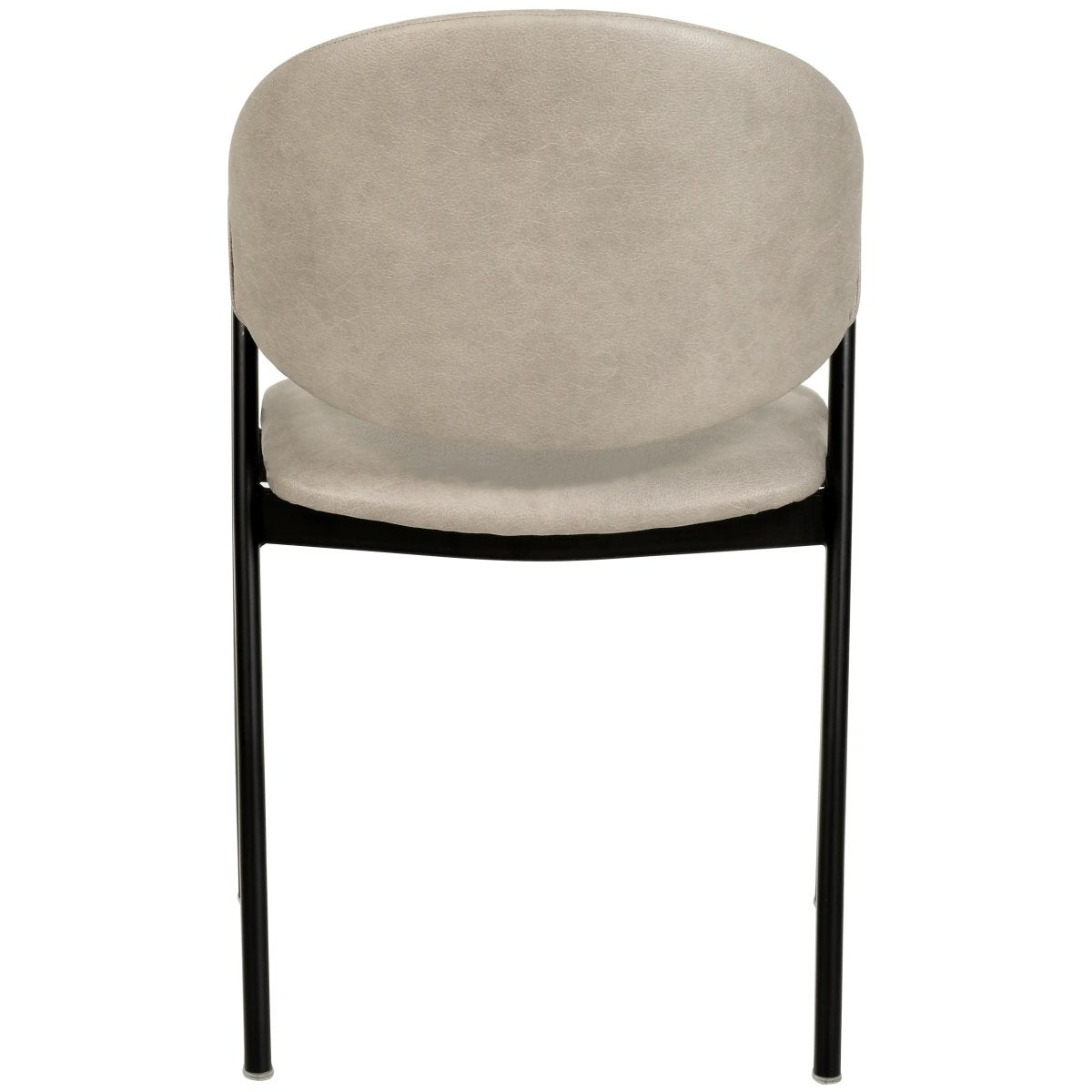 Savor Dining Chair in Leather/Polyester with Curved and Open - Back Design Set of 2