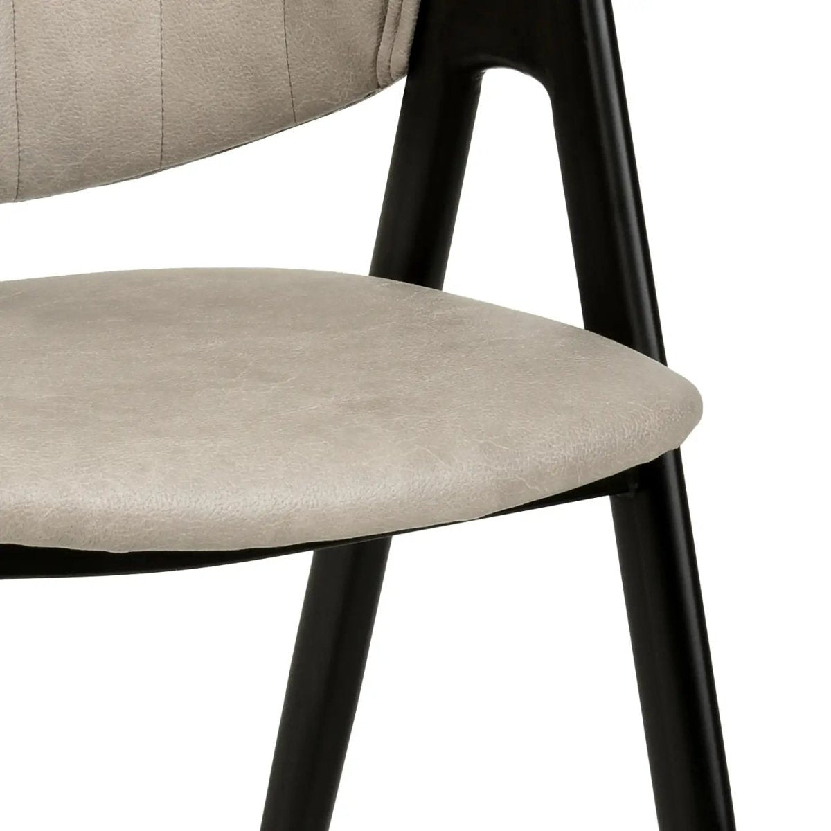 Savor Dining Chair in Leather/Polyester with Curved and Open - Back Design Set of 2