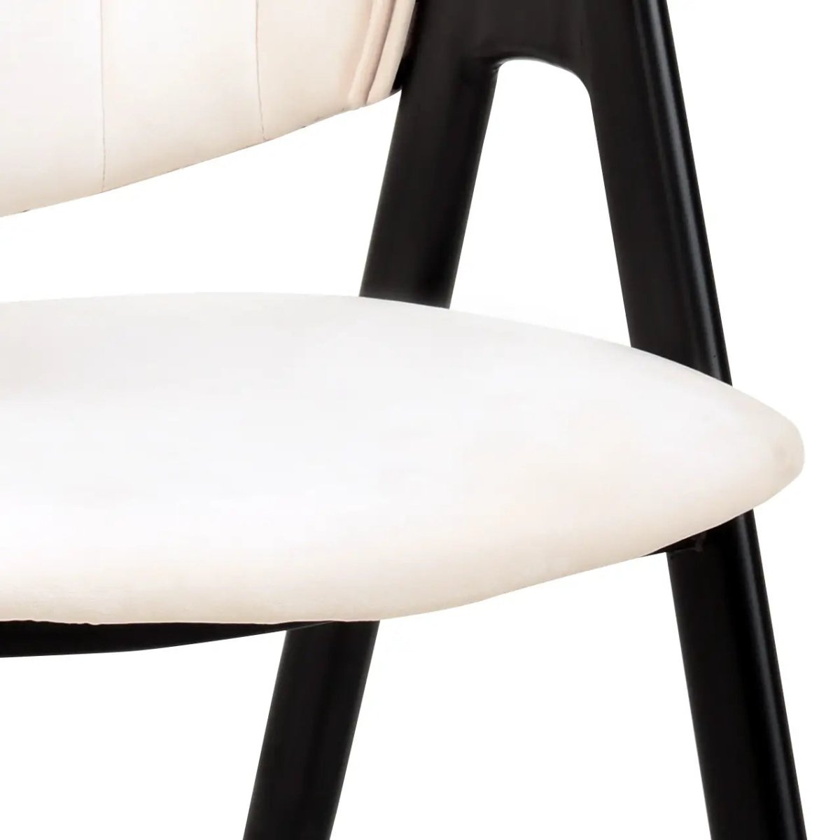Savor Dining Chair in Leather/Polyester with Curved and Open - Back Design Set of 2