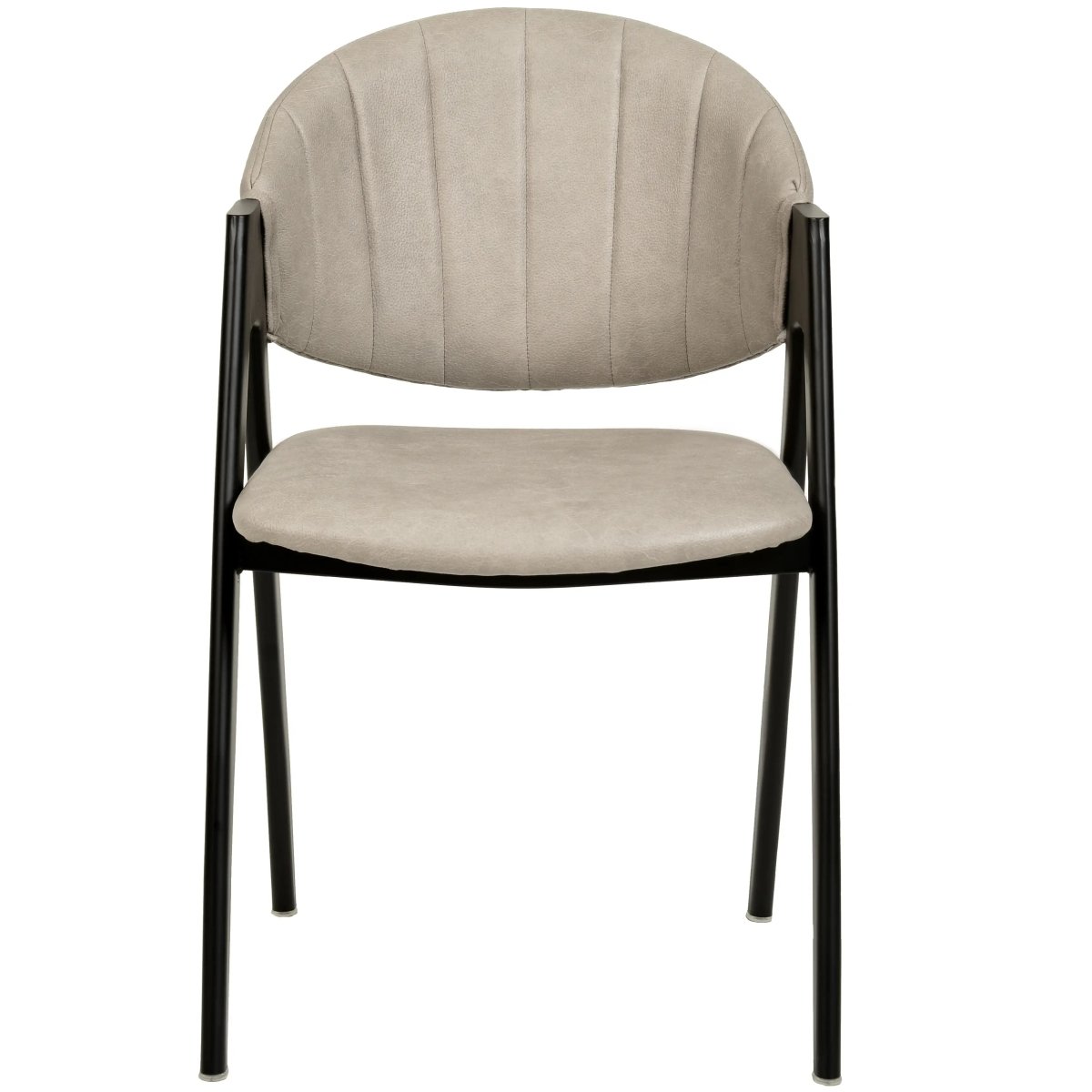 Savor Dining Chair in Leather/Polyester with Curved and Open - Back Design Set of 2