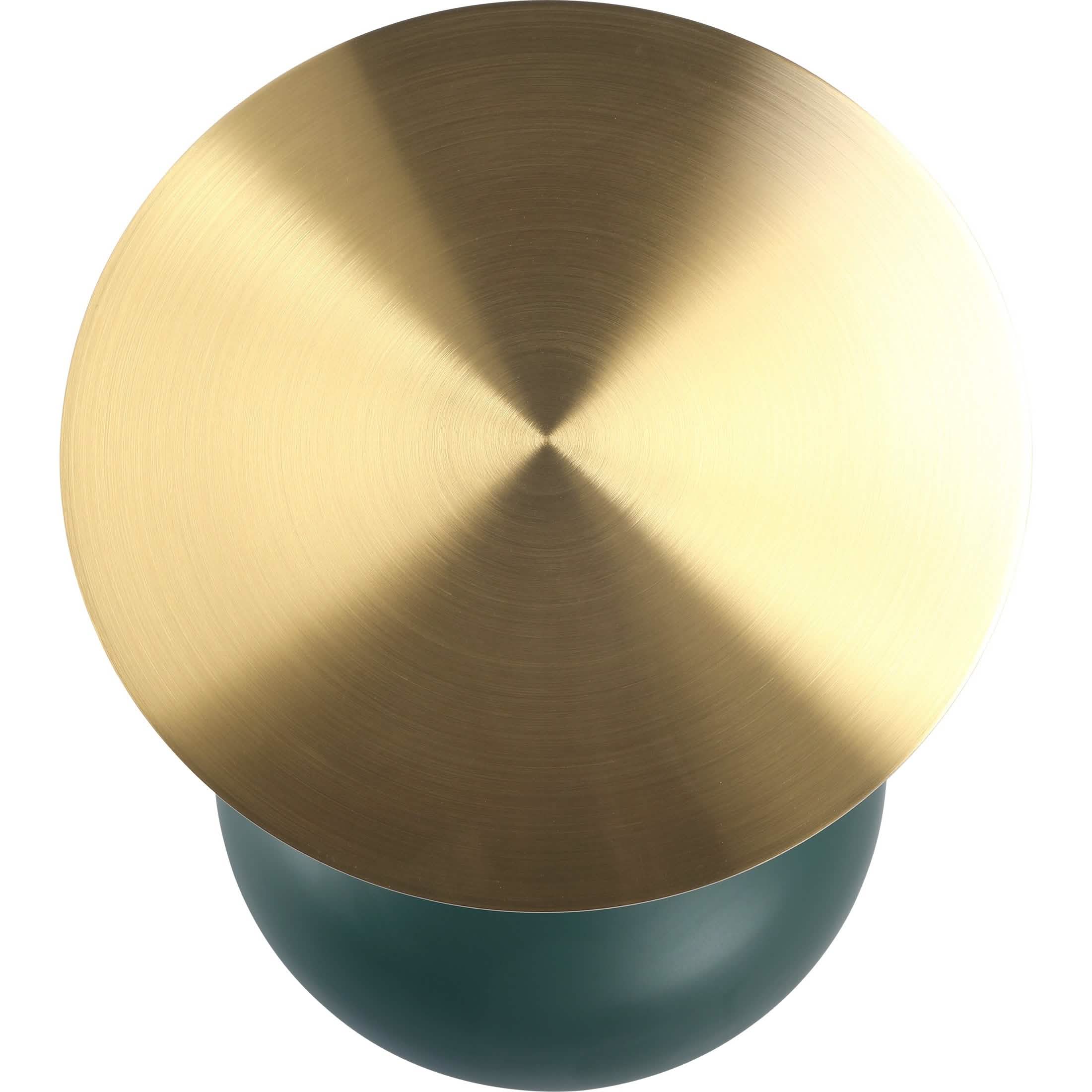 Savoy Wide Side Table with Stainless Steel Top Round Accent Table and Elegant Pedestal Base