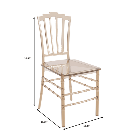 Synth Dining Chair Polycarbonate Side Chair with Windsor Back Design Set of 4