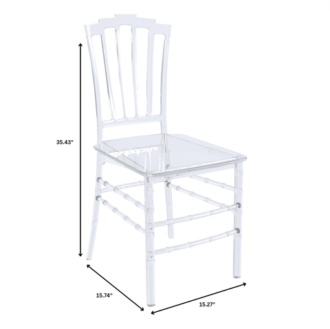 Synth Dining Chair Polycarbonate Side Chair with Windsor Back Design Set of 4
