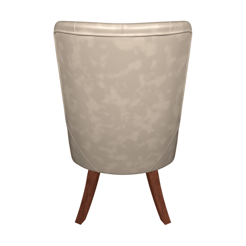 Spruce Dining Chair in Leather/Velvet with Diamond-Tufted Design and Rubberwood Legs