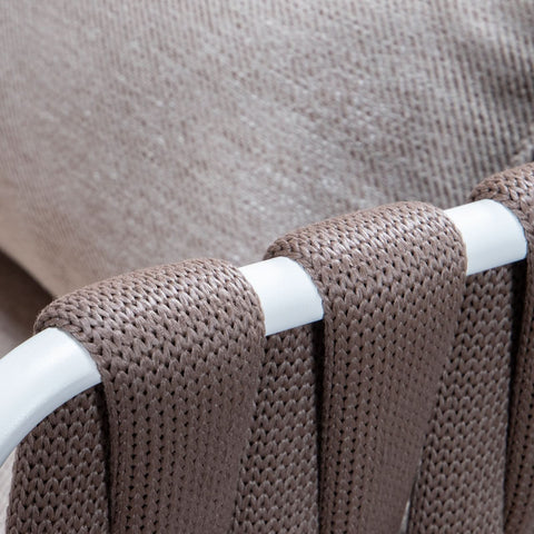 Spencer Modern Outdoor Rope Club Chair With Cushions